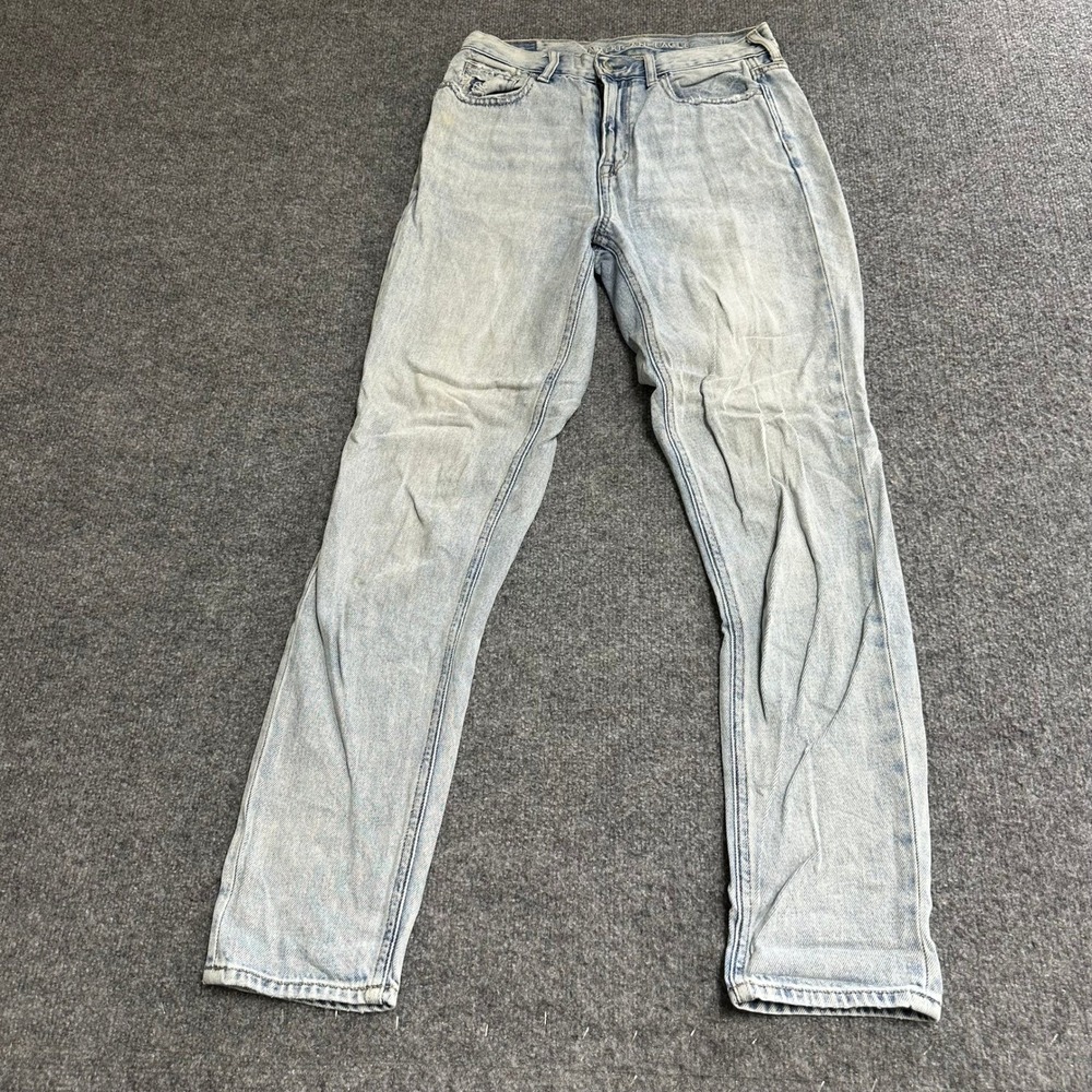 American Eagle Jeans Womens Size 4 Light Wash Mom Jean Distressed High Waisted